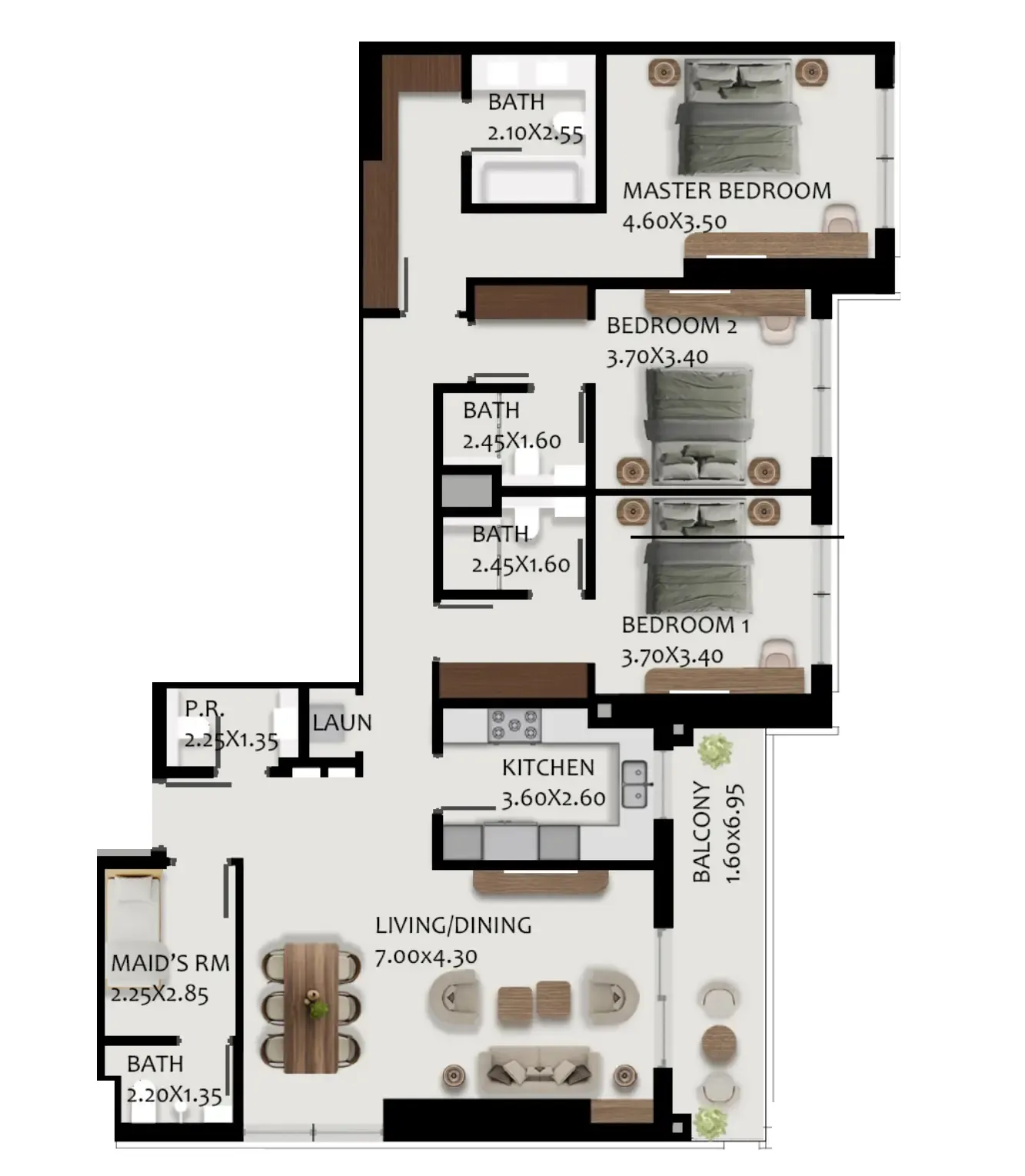 Floor plan — 3.5 BR