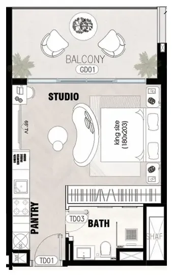 Floor plan — Studio