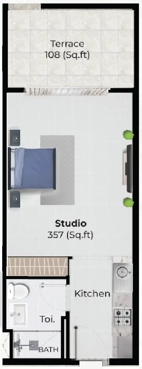 Floor plan — Studio