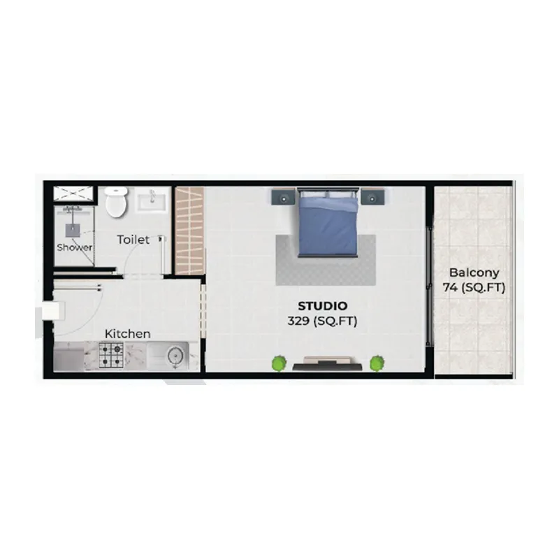 Floor plan — Studio