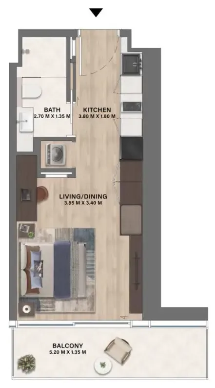 Floor plan — Studio