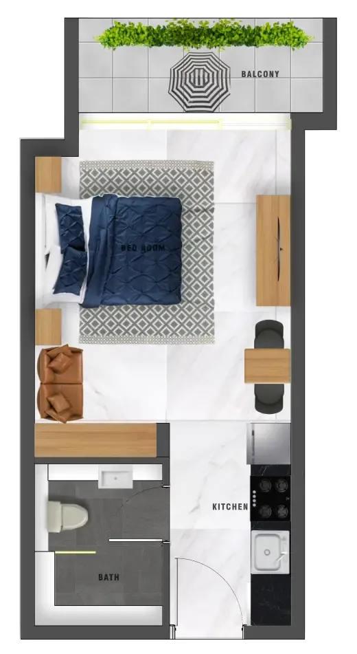 Floor plan — Studio