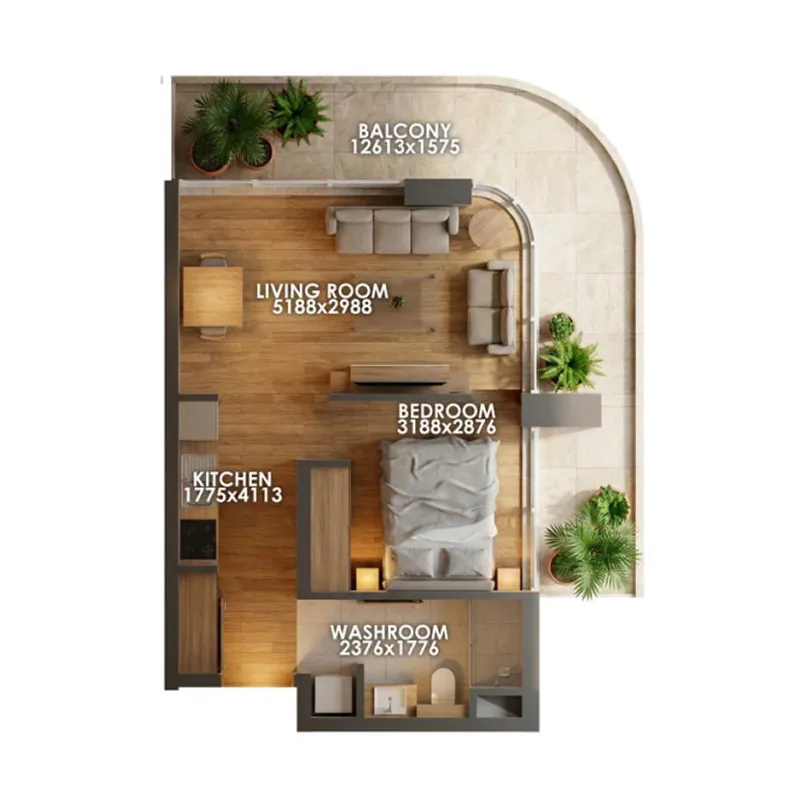 Floor plan — Studio