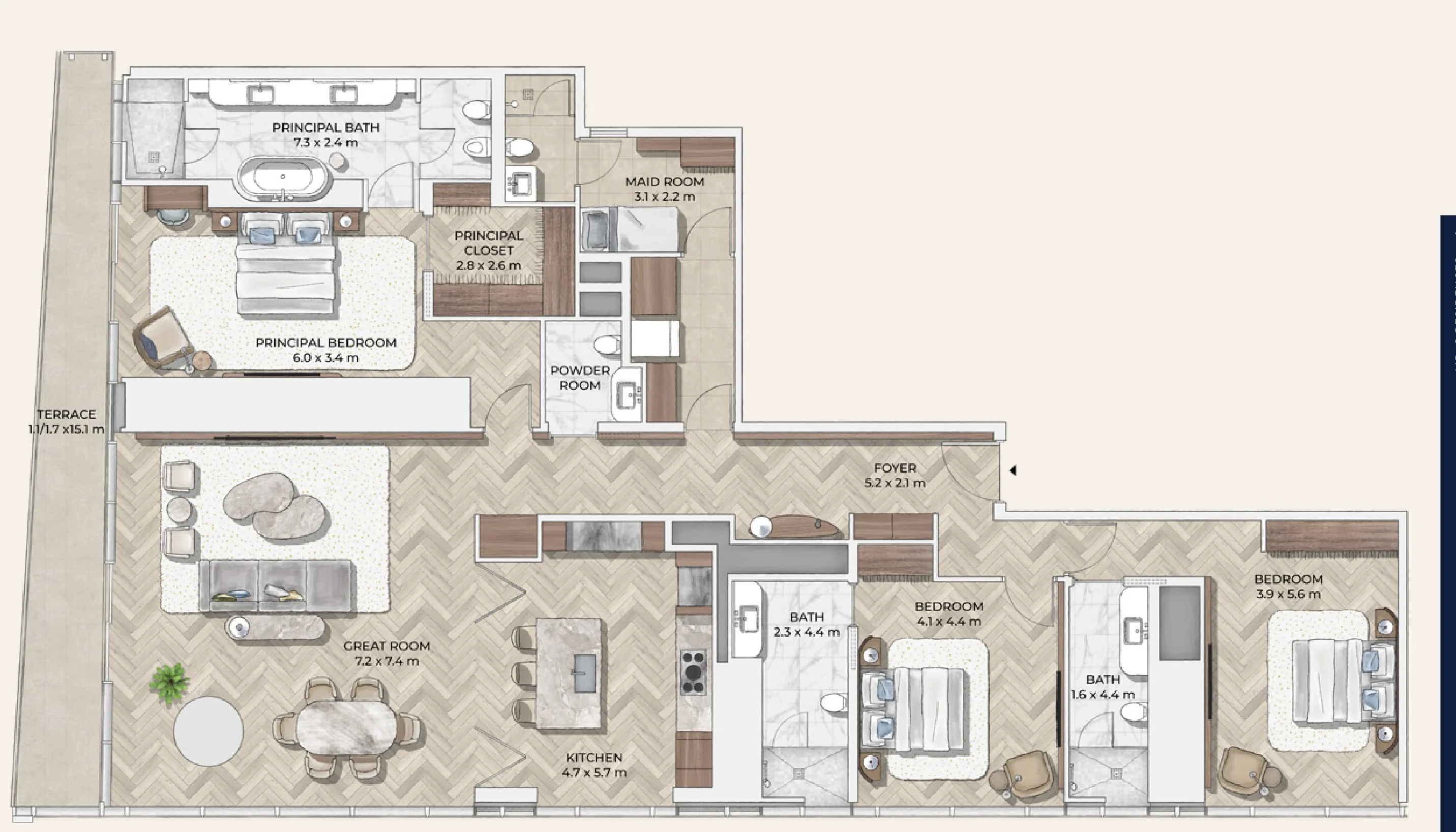 Floor plan — 3.5 BR