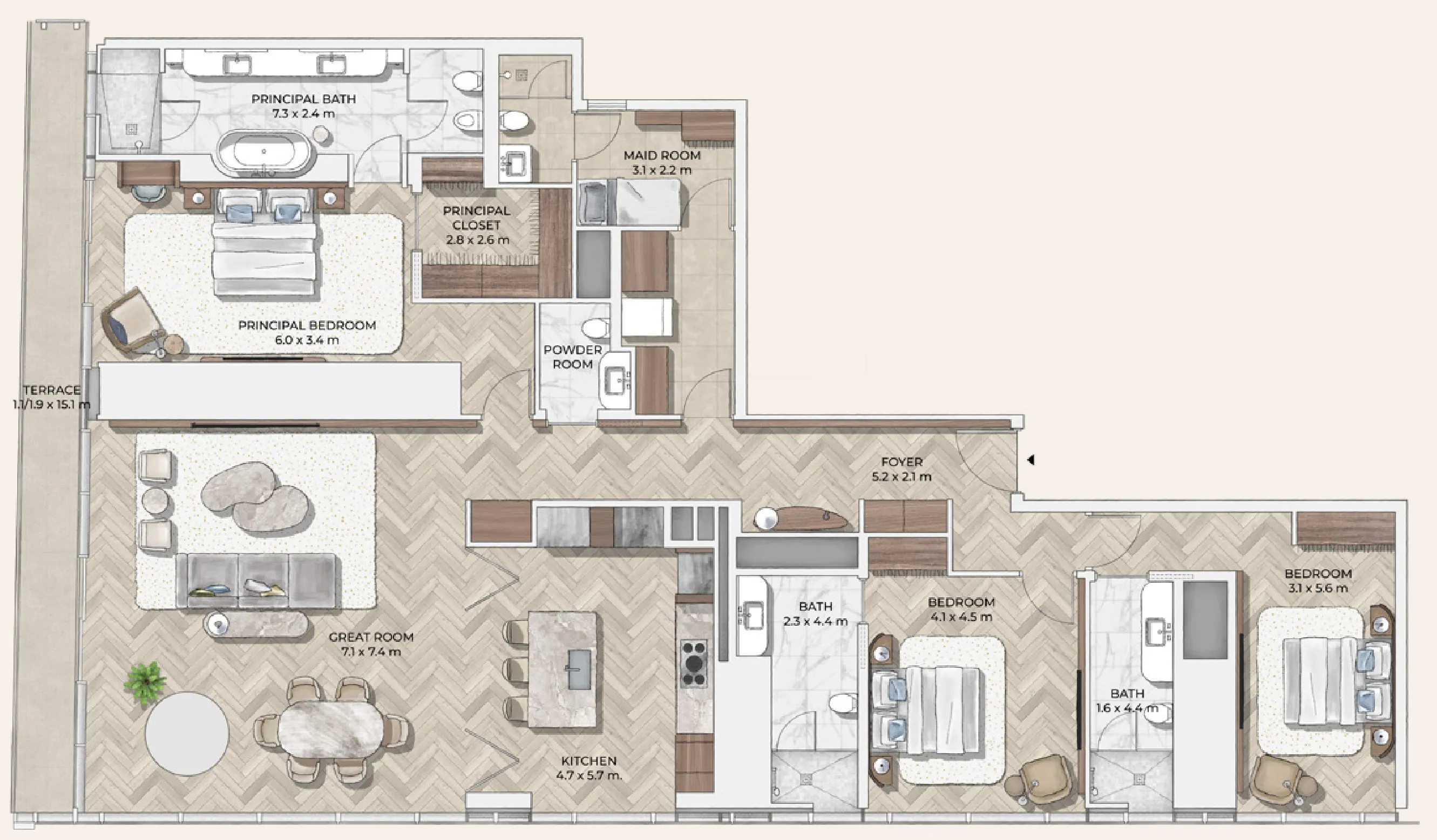Floor plan — 3.5 BR