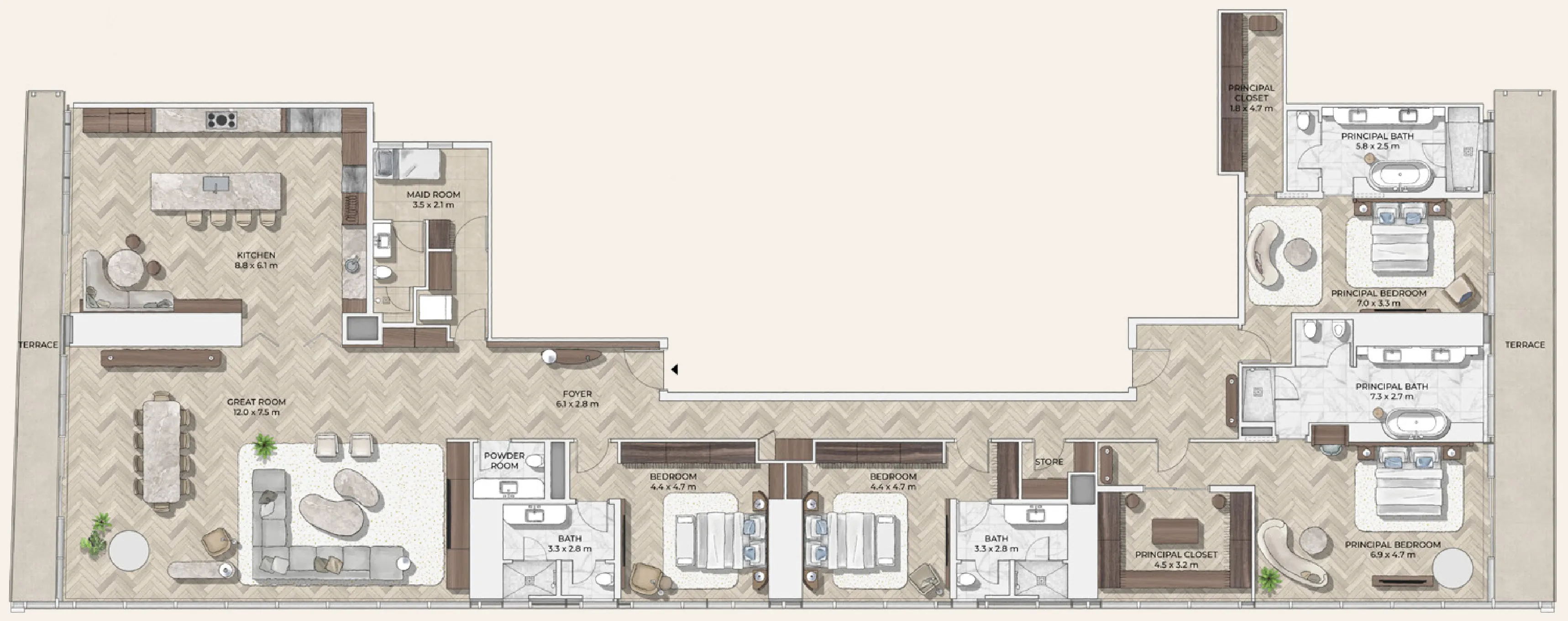 Floor plan — 4.5 BR