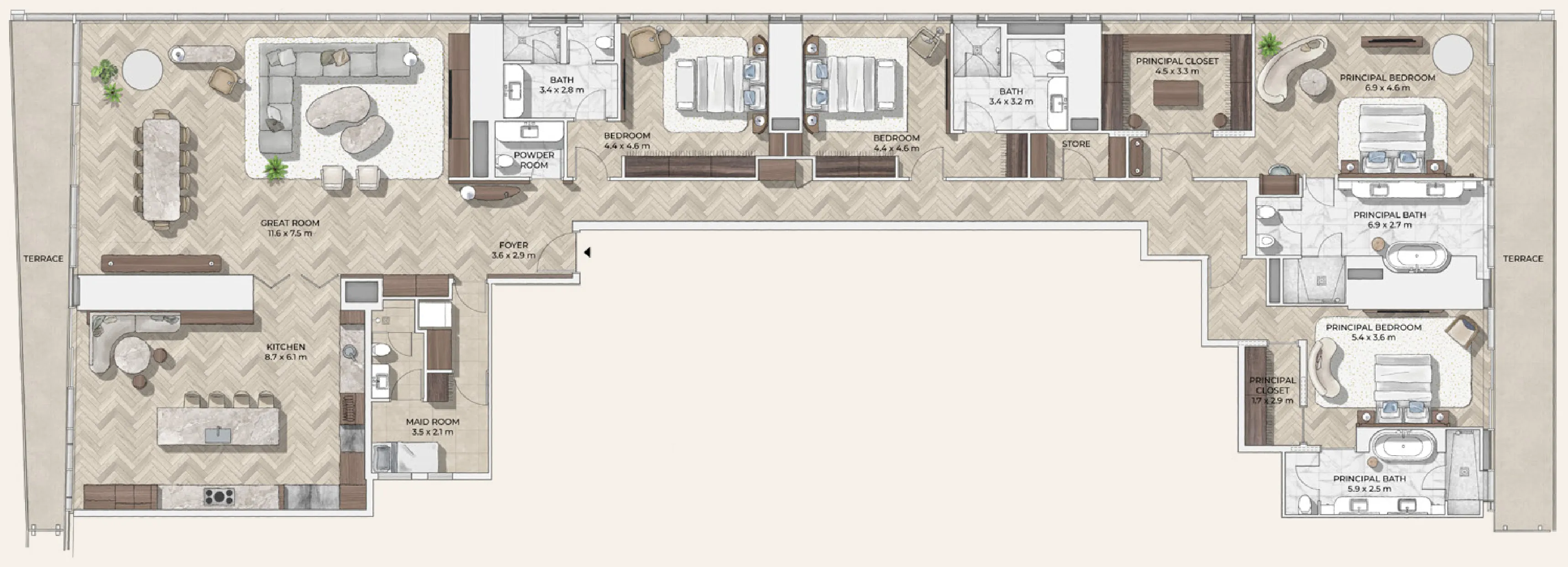 Floor plan — 4.5 BR