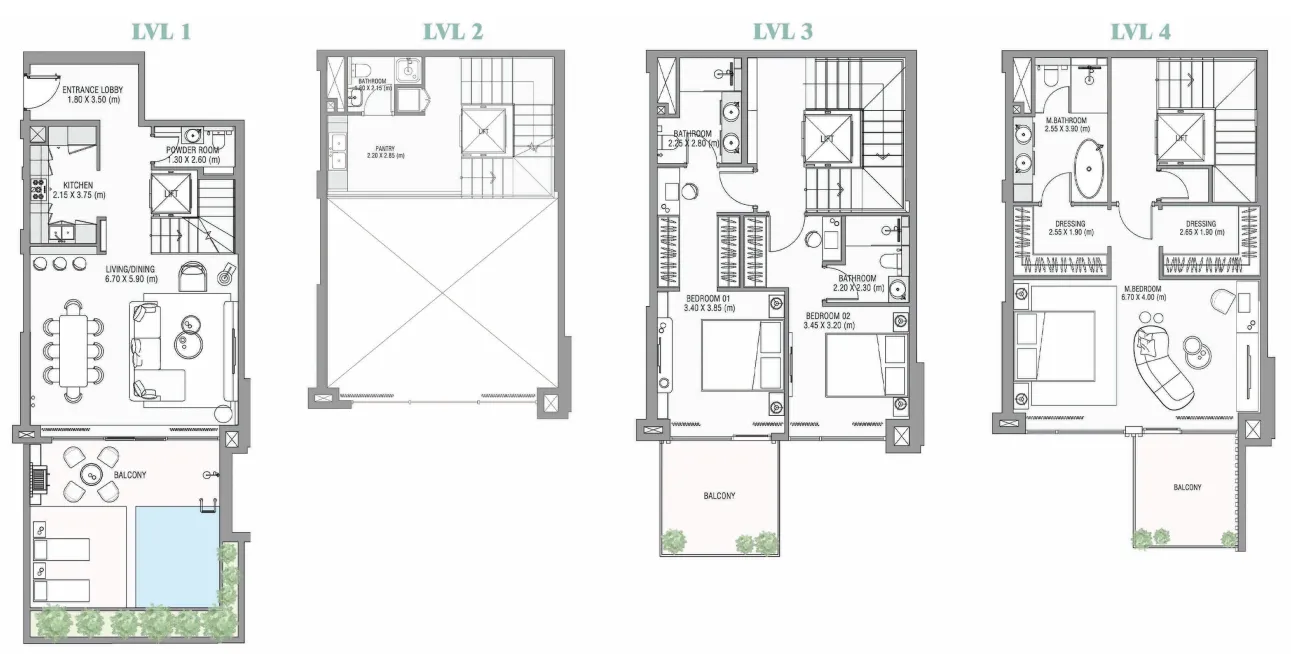 Floor plan — 3 BR