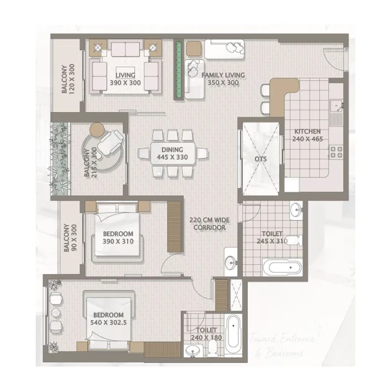 Floor plan — 2 BR