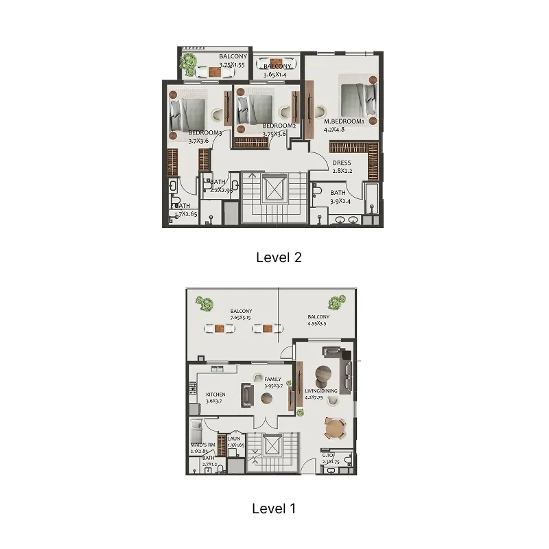 Floor plan — 3 BR
