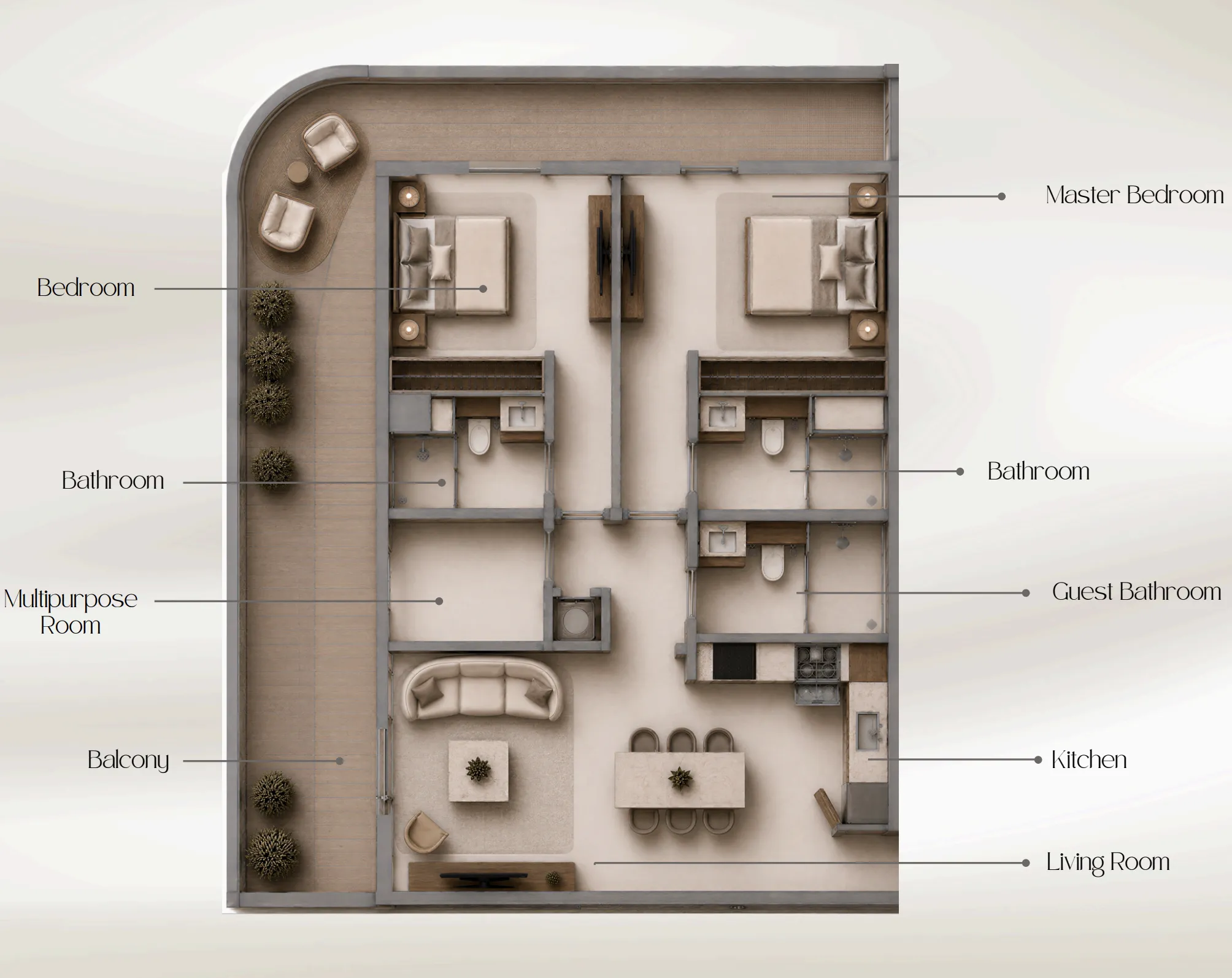 Floor plan — 2 BR