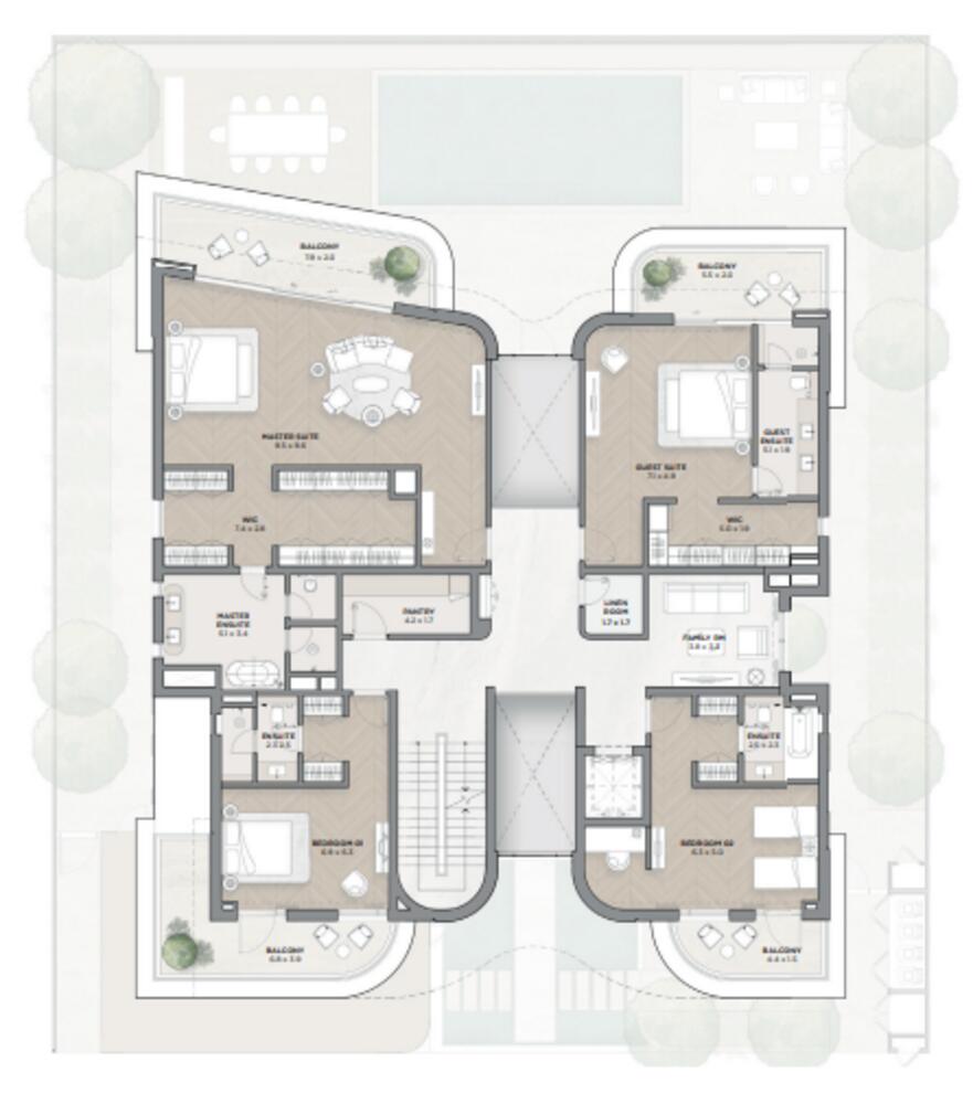 Floor plan — 6 BR