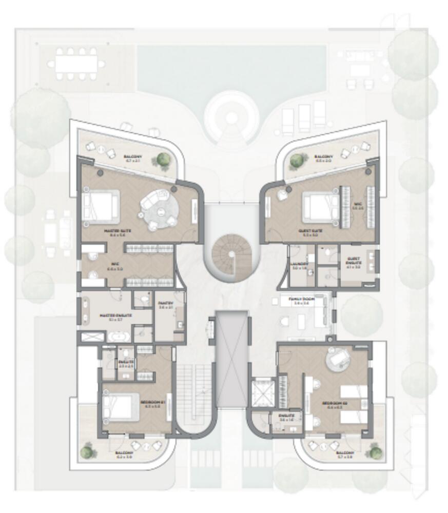 Floor plan — 7 BR