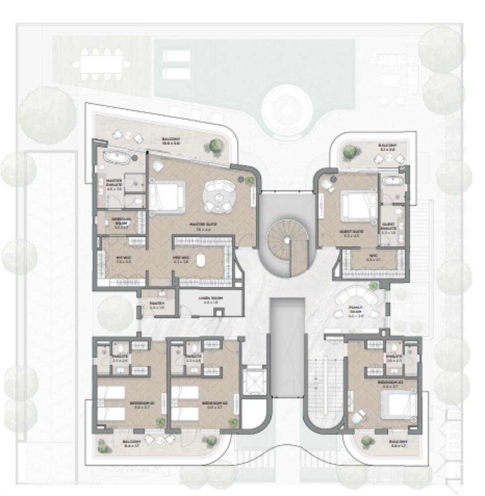 Floor plan — 7 BR