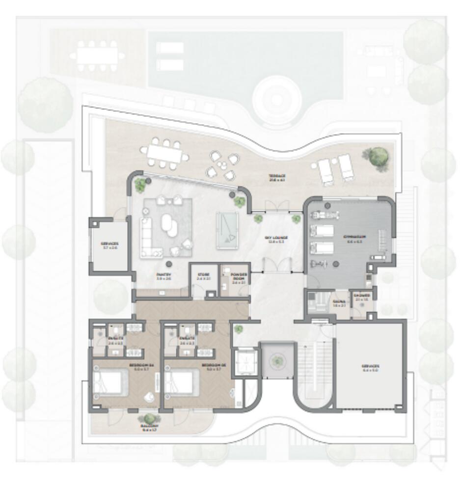 Floor plan — 7 BR