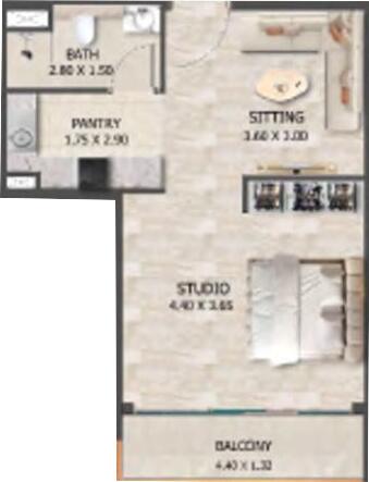 Floor plan — Studio