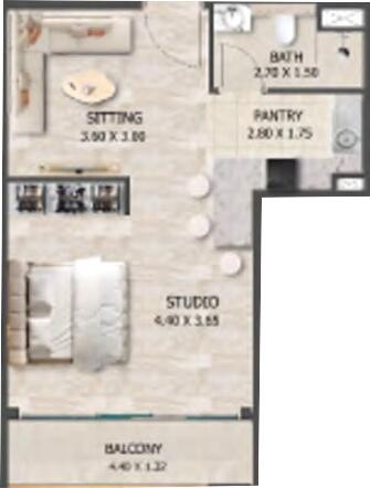 Floor plan — Studio