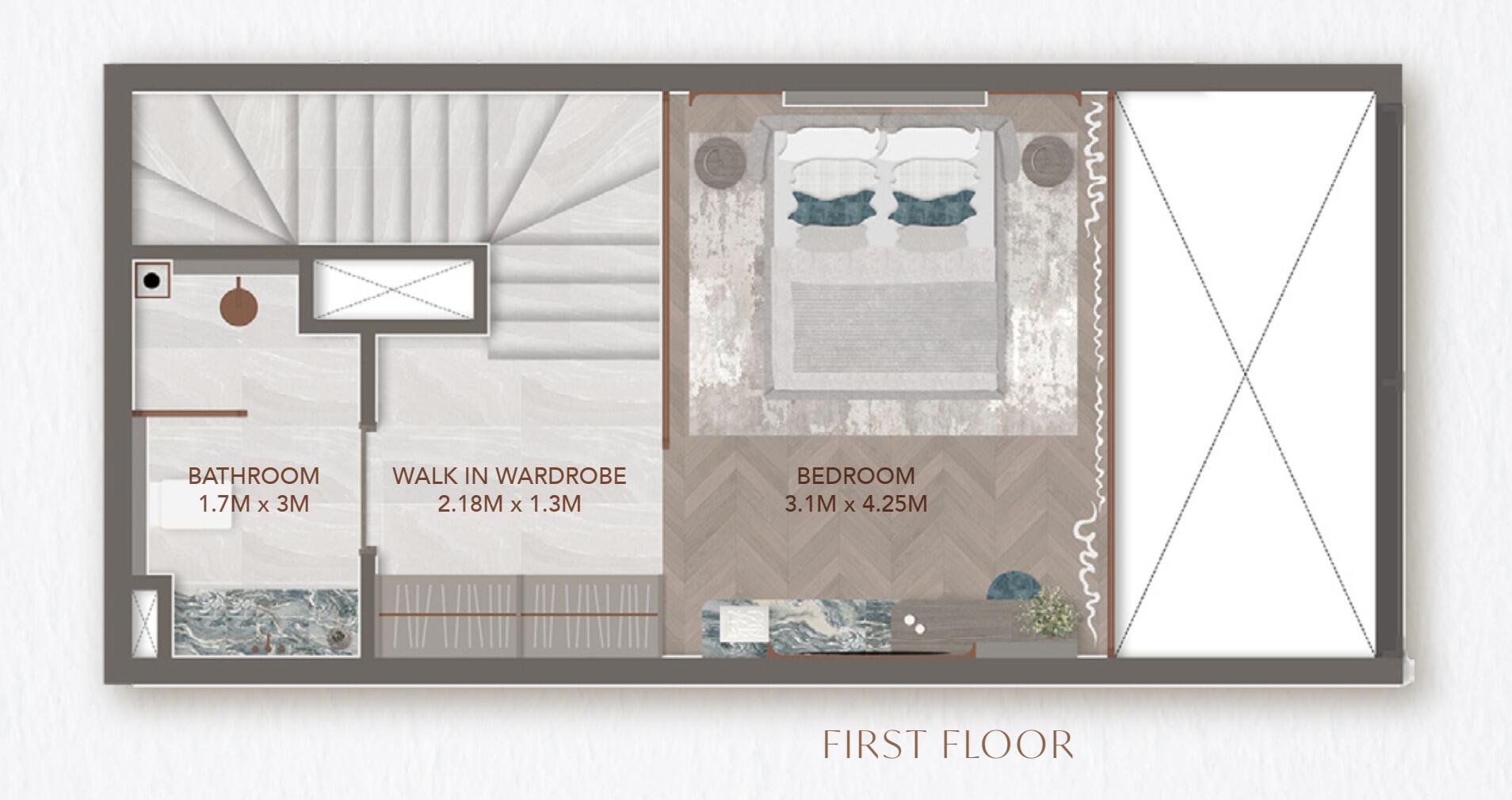 Floor plan — 1 BR