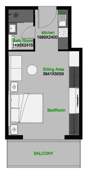 Floor plan — Studio