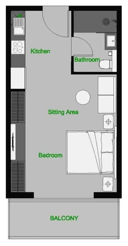 Floor plan — Studio