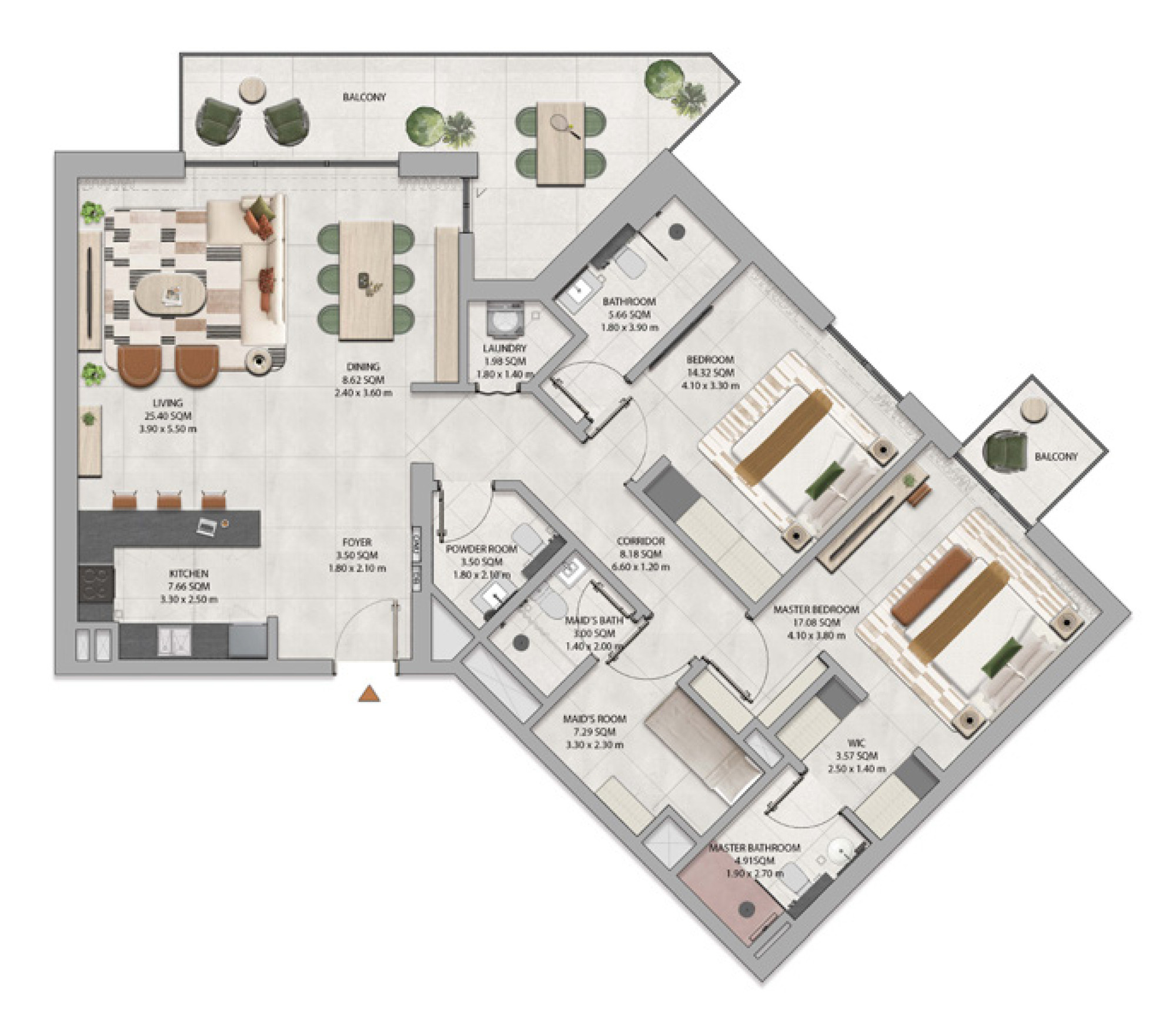 Floor plan — 2 BR