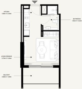 Floor plan — Studio