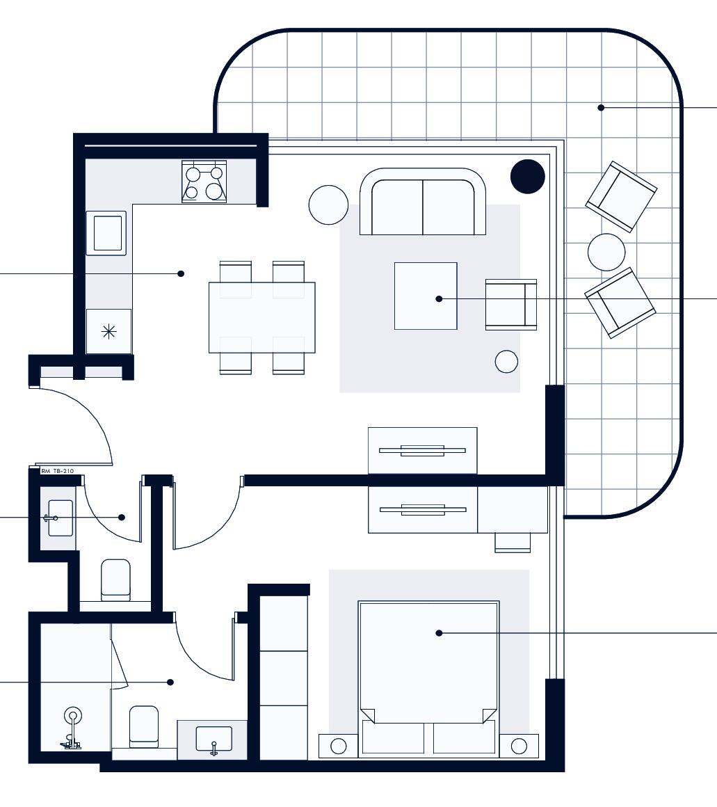 Floor plan — 1 BR
