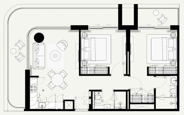 Floor plan — 2 BR